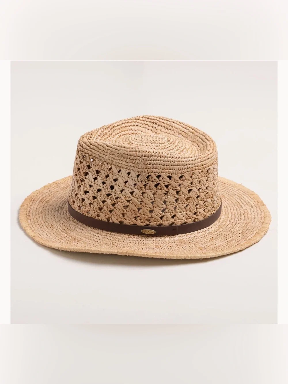 Scala Puerto Raffia Brimmed Hat L/XL